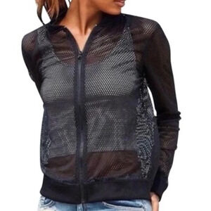NEW Victoria's Secret Sport Black Fishnet Jacket Large
